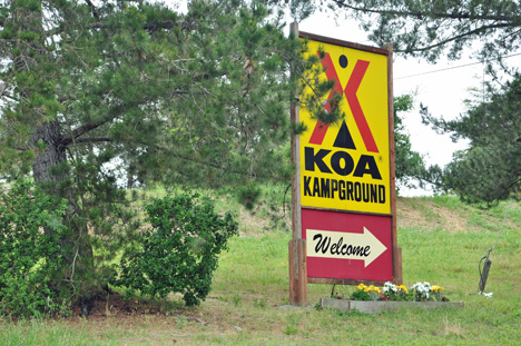 sign - KOA campground